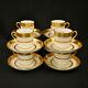 Minton Set 8 Cups Saucers For Tiffany Encrusted Gold H3774 Wellington 1911-1912