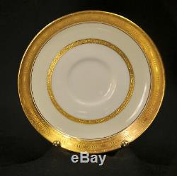 Minton Set 8 Cups Saucers for Tiffany Encrusted Gold H3774 Wellington 1911-1912