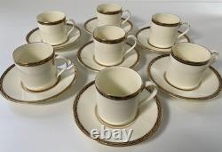 Minton St James Bone China Cream&Gold Cups with Saucers Coffee pot Milk Jag