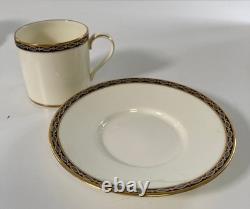 Minton St James Bone China Cream&Gold Cups with Saucers Coffee pot Milk Jag
