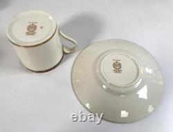 Minton St James Bone China Cream&Gold Cups with Saucers Coffee pot Milk Jag