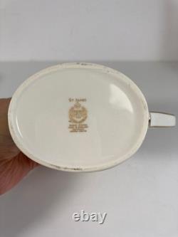 Minton St James Bone China Cream&Gold Cups with Saucers Coffee pot Milk Jag
