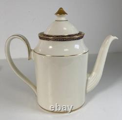 Minton St James Bone China Cream&Gold Cups with Saucers Coffee pot Milk Jag