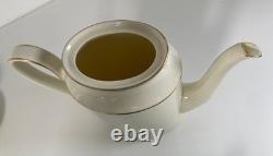 Minton St James Bone China Cream&Gold Cups with Saucers Coffee pot Milk Jag