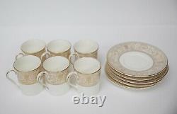 Minton off white & gold 6 x espresso cups and saucers MINT condition hardy used