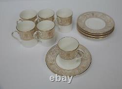 Minton off white & gold 6 x espresso cups and saucers MINT condition hardy used