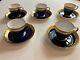 Mintons Set Of 5 Cobalt And Gold Demitasse Cups And Saucers