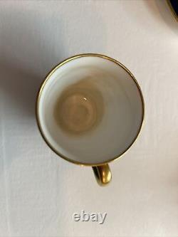 Mintons Set of 5 Cobalt and Gold Demitasse Cups and Saucers
