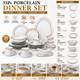 Modern 35pc Porcelain Dinner Set Gold Swirl Plates Bowls Cups Saucers Service 6