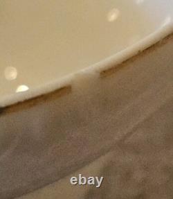 Moss Rose China Tea Set Teapot Cups Saucers Cream Sugar Scalloped Gold Trim 39/8