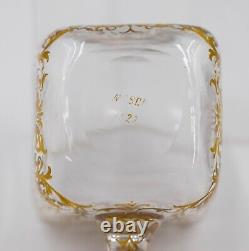 Museum Quality Signed Moser Enameled & Gilded Cup & Saucer, Circa 1900