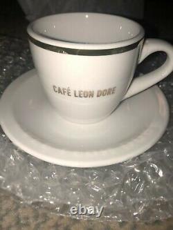 NEW Café Leon Dore Espresso Cup w saucer 2.25H x 2.5W