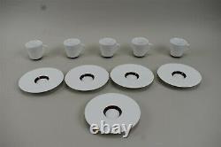Nespresso Ritual Porcelain Coffee/espresso Cups Saucers ANDREE PUTMAN Set of 10