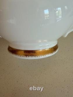 New Bone China Gold Trim Tea Cups & Saucers Set for 6 Persons 12pcs & Sugar Pot