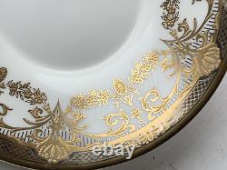New De Lamerie China Heavily Gilded Chatsworth Garland Coffee Cup & Saucer Set