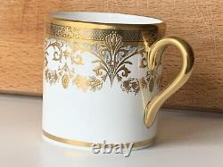 New De Lamerie China Heavily Gilded Chatsworth Garland Coffee Cup & Saucer Set