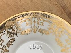 New De Lamerie China Heavily Gilded Chatsworth Garland Coffee Cup & Saucer Set