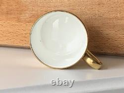 New De Lamerie China Heavily Gilded Chatsworth Garland Coffee Cup & Saucer Set