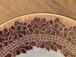 New De Lamerie China Heavily Gilded Crested Winter Leaves Coffee Cup & Saucer
