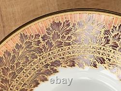 New De Lamerie China Heavily Gilded Crested Winter Leaves Coffee Cup & Saucer