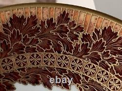 New De Lamerie China Heavily Gilded Crested Winter Leaves Coffee Cup & Saucer