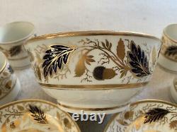 New Hall Antique Porcelain Set Pattern 524 Tea Coffee Cup Saucer Bowl RARE