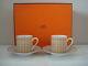New Hermes Mosaique Au 24 Gold Porcelain Coffee 2 Tea Cups And Saucers Box