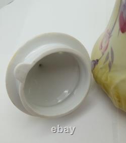 Nippon Chocolate Coffee Set Hand Painted Sugar & Creamer+ 4 Cups Saucers Gold