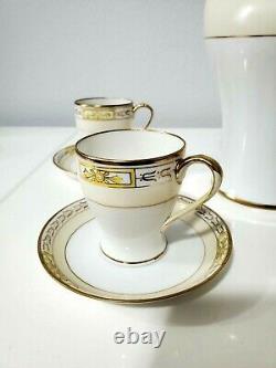 Nippon Chocolate Pot & 4 Cups and Saucers Gold Trim