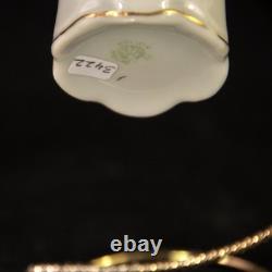 Nippon M-in-Wreath Chocolate Cups & Saucers Set of 2 HP Gold Floral 1911-1918