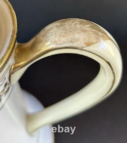 Nippon Morimura Chocolate Pot Cups Saucers Hand Painted Gold Flowers 9 Piece Set