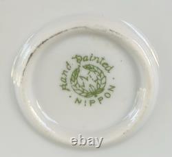 Nippon Morimura Chocolate Pot Cups Saucers Hand Painted Gold Flowers 9 Piece Set