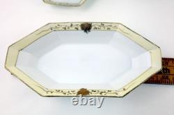 Nippon Porcelain Coffee Chocolate Pot Hand-Painted withGold Accents & Cups/Saucers