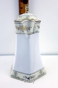 Nippon Porcelain Coffee Chocolate Pot Hand-Painted withGold Accents & Cups/Saucers