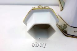 Nippon Porcelain Coffee Chocolate Pot Hand-Painted withGold Accents & Cups/Saucers