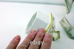 Nippon Porcelain Coffee Chocolate Pot Hand-Painted withGold Accents & Cups/Saucers