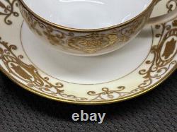 Noritake #175 Gold Bulb Japan Set of 7 Cups & Saucers 1 7/8 Tall