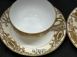 Noritake #175 Gold Bulb Japan Set of 7 Cups & Saucers 1 7/8 Tall