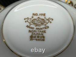 Noritake #175 Gold Bulb Japan Set of 7 Cups & Saucers 1 7/8 Tall