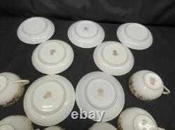 Noritake #175 Gold Bulb Japan Set of 7 Cups & Saucers 1 7/8 Tall