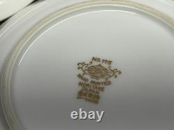 Noritake #175 Gold Bulb Japan Set of 7 Cups & Saucers 1 7/8 Tall