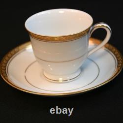Noritake 6 Demitasse Cups & Saucers Japan 1960-1992 Richmond 6124 Gold Encrusted