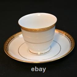 Noritake 6 Demitasse Cups & Saucers Japan 1960-1992 Richmond 6124 Gold Encrusted