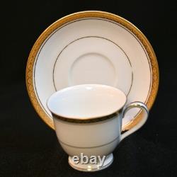 Noritake 6 Demitasse Cups & Saucers Japan 1960-1992 Richmond 6124 Gold Encrusted
