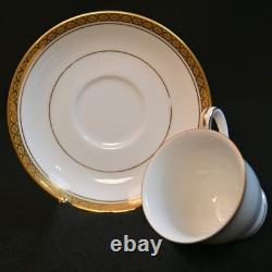 Noritake 6 Demitasse Cups & Saucers Japan 1960-1992 Richmond 6124 Gold Encrusted