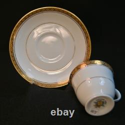 Noritake 6 Demitasse Cups & Saucers Japan 1960-1992 Richmond 6124 Gold Encrusted
