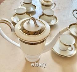Noritake Goldkin 17 Piece 6-Person Cream Gold Coffee Service Japanese Bone China