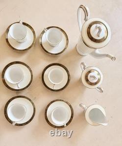 Noritake Goldkin 17 Piece 6-Person Cream Gold Coffee Service Japanese Bone China
