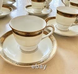 Noritake Goldkin 17 Piece 6-Person Cream Gold Coffee Service Japanese Bone China