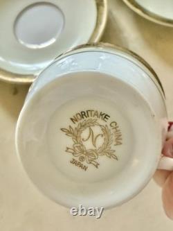 Noritake Goldkin 17 Piece 6-Person Cream Gold Coffee Service Japanese Bone China